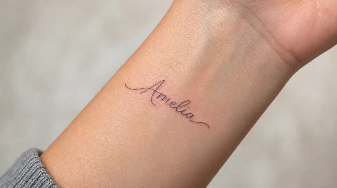 Example tattoo design generated with the Name Tattoo Generator