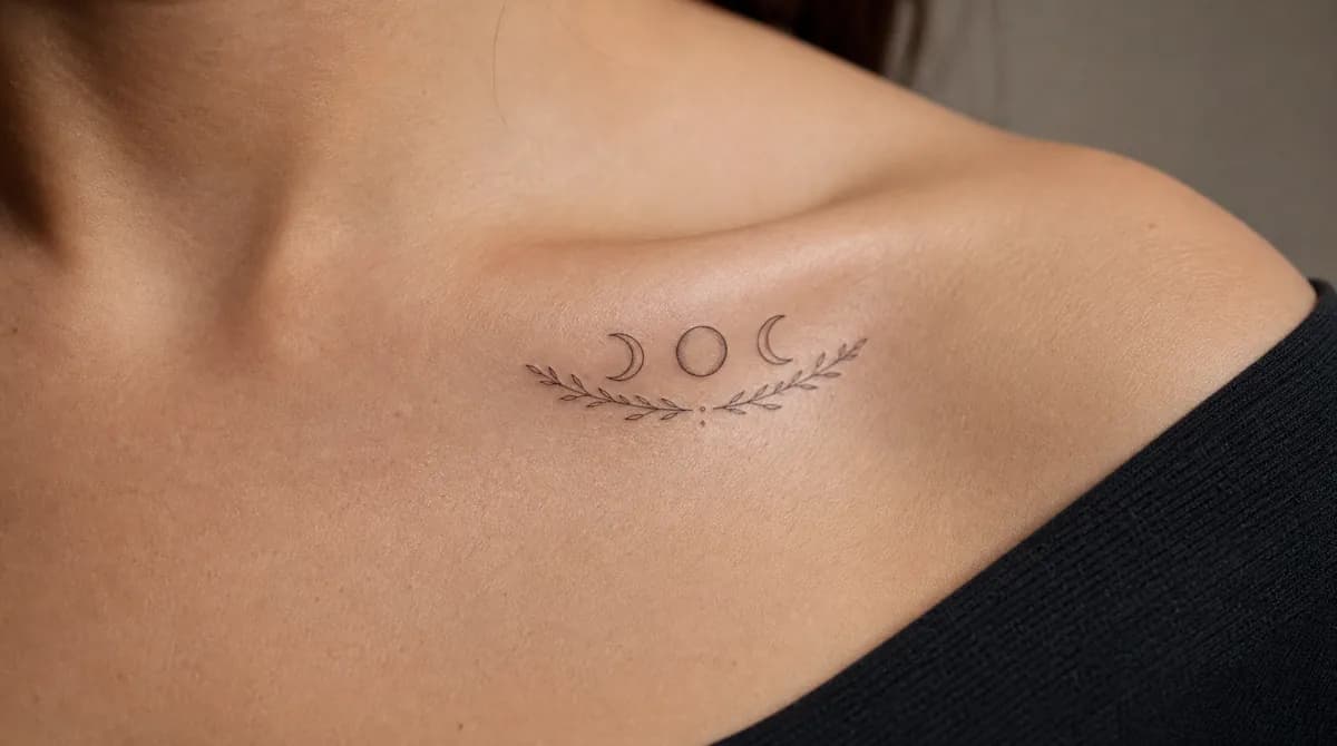 Fine line moon phases - generated with the tattoo try-on